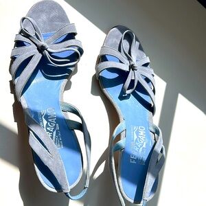 Gently worn blue grey heels